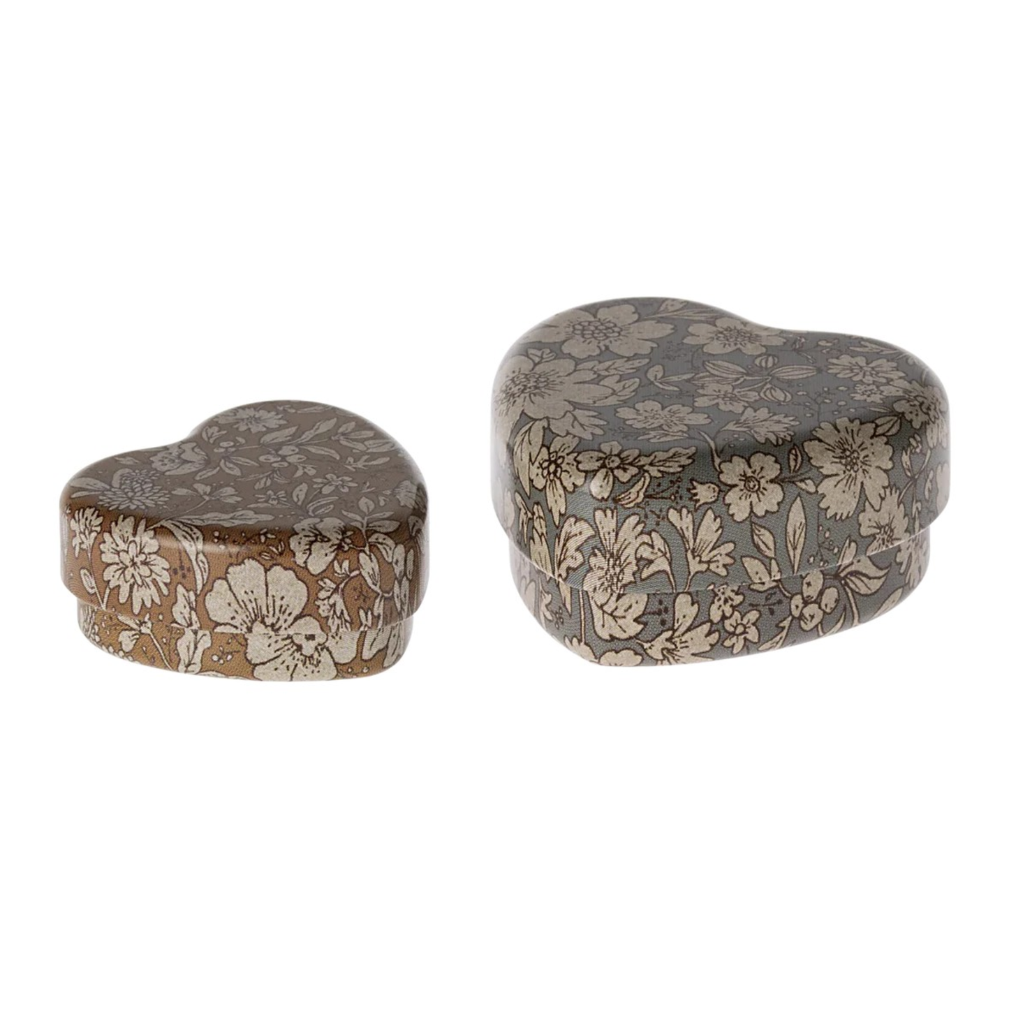 Lot de 2 boites en métal cœur ocre - Maileg