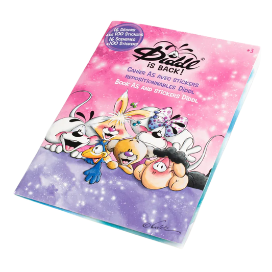 Diddl - Cahier avec stickers repositionnables