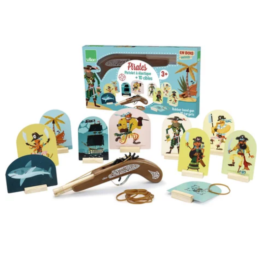 Pistolet en bois à élastiques - Pirates - Vilac