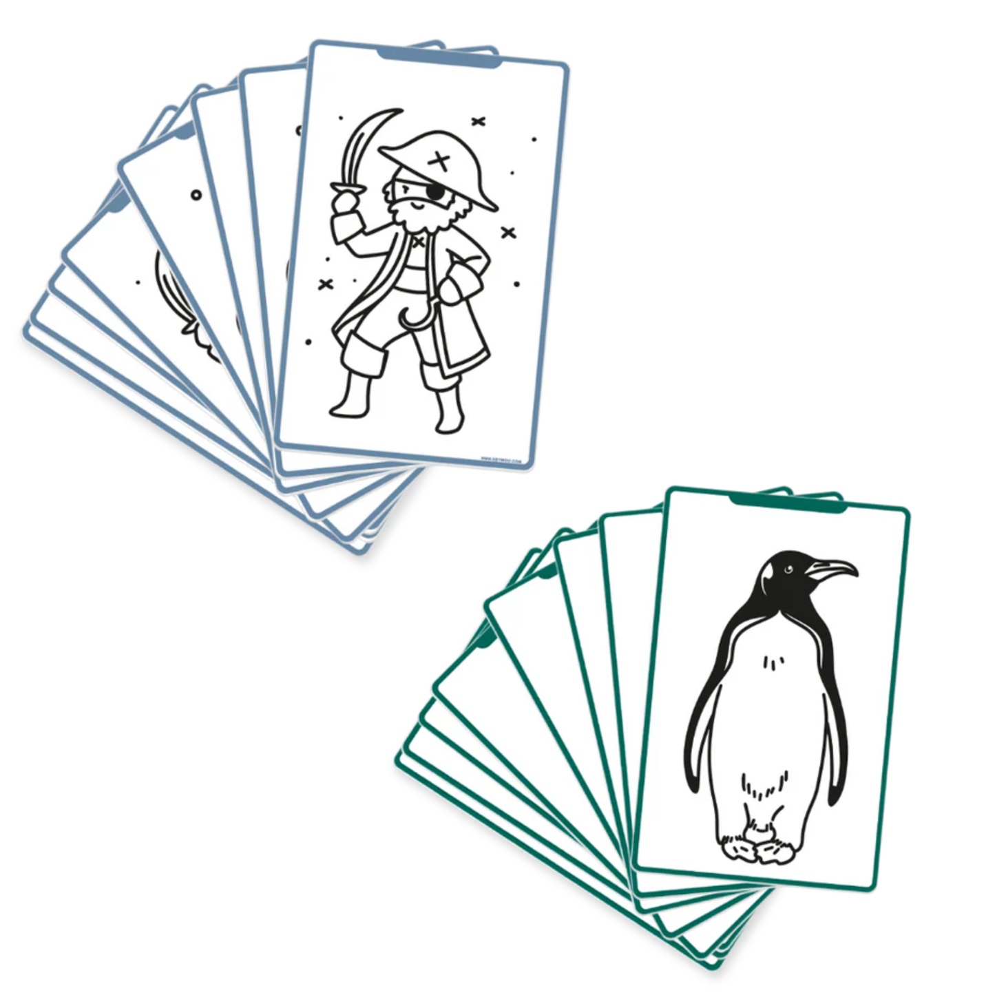 Kidywolf - Recharge de feuilles pour mini tablette - Animaux autour du monde et Océans & Pirates