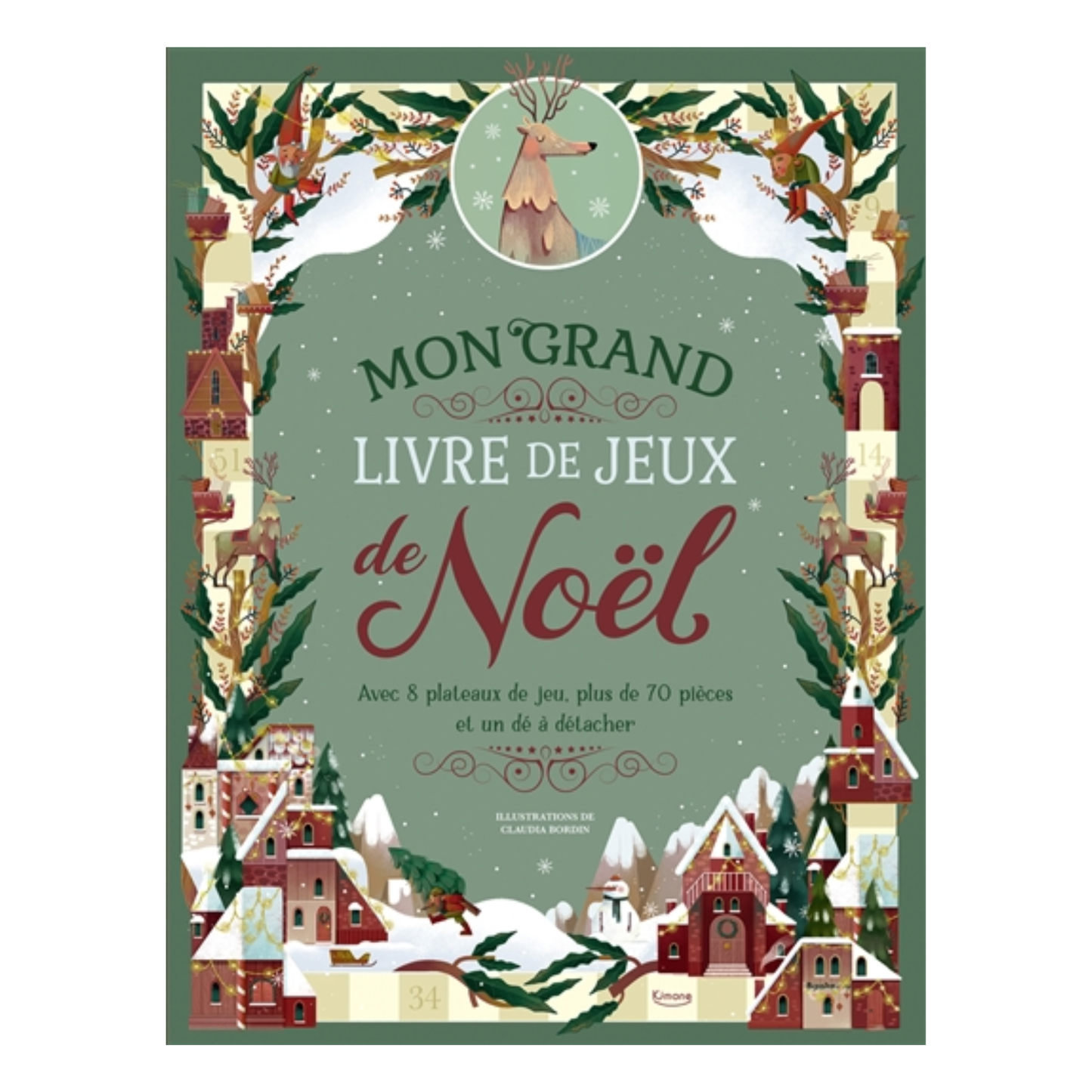 Mon grand livre de jeux de Noël : avec 8 plateaux de jeu, plus de 70 pièces et un dé à détacher
