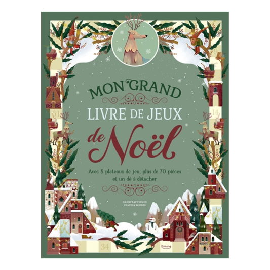 Mon grand livre de jeux de Noël : avec 8 plateaux de jeu, plus de 70 pièces et un dé à détacher