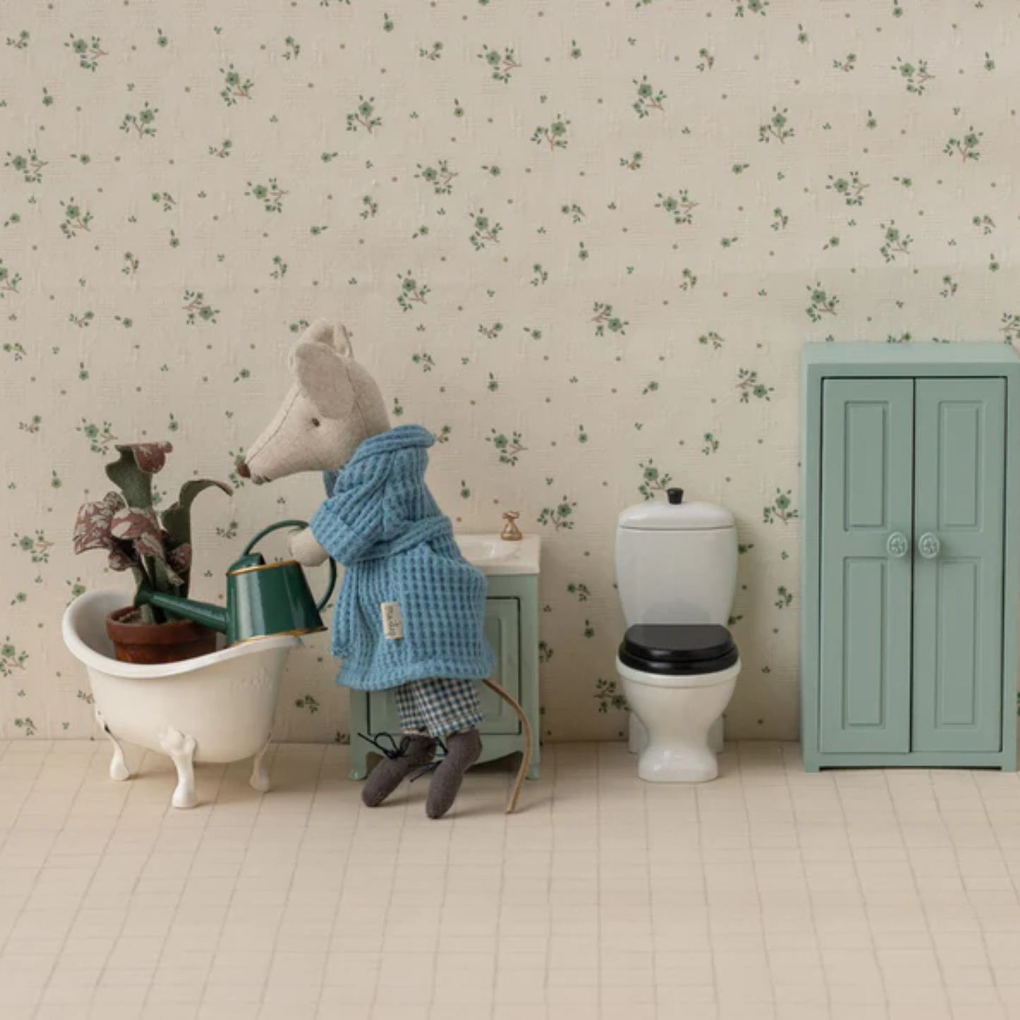 Maileg - Arrosoir pour figurine souris - Vert foncé - Elément miniature