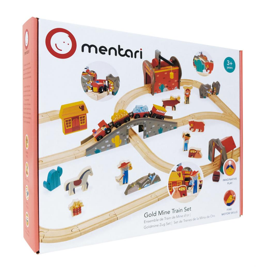 Circuit de train en bois - La Mine d'Or