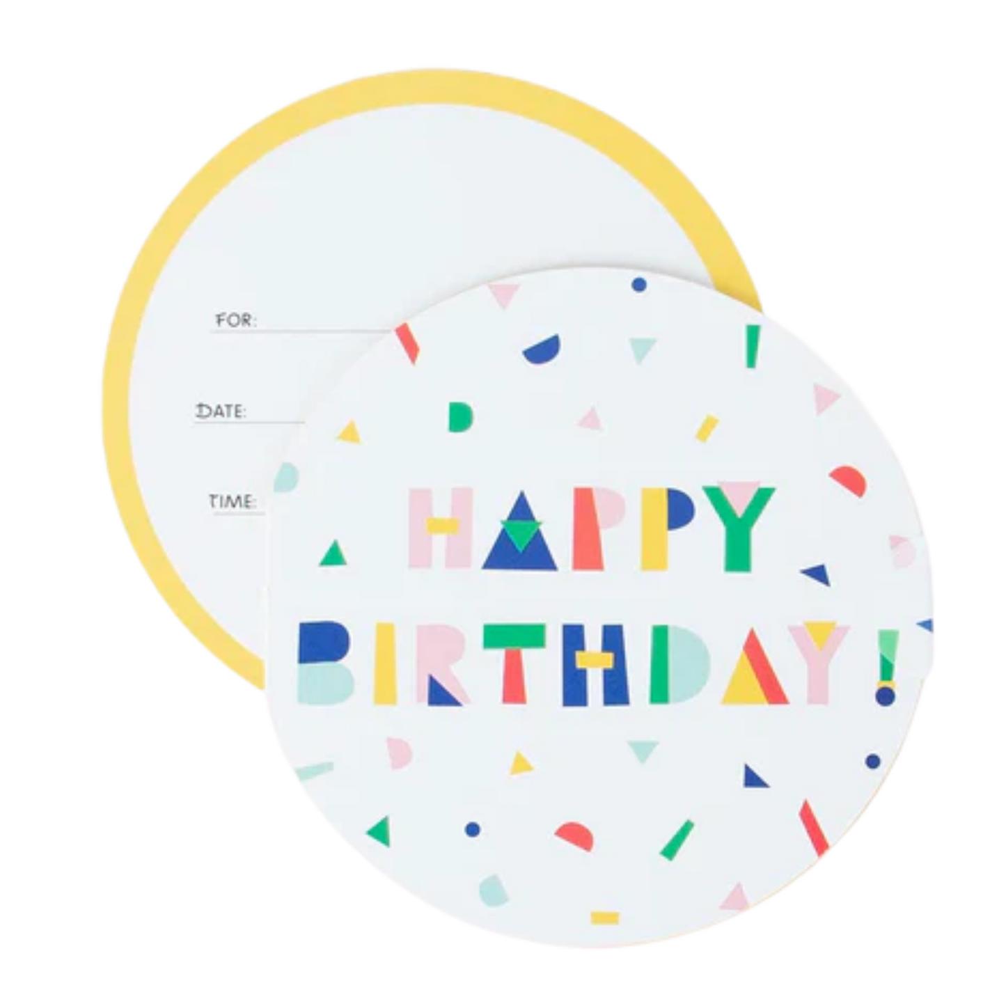 Lot de 8 invitations d'anniversaire