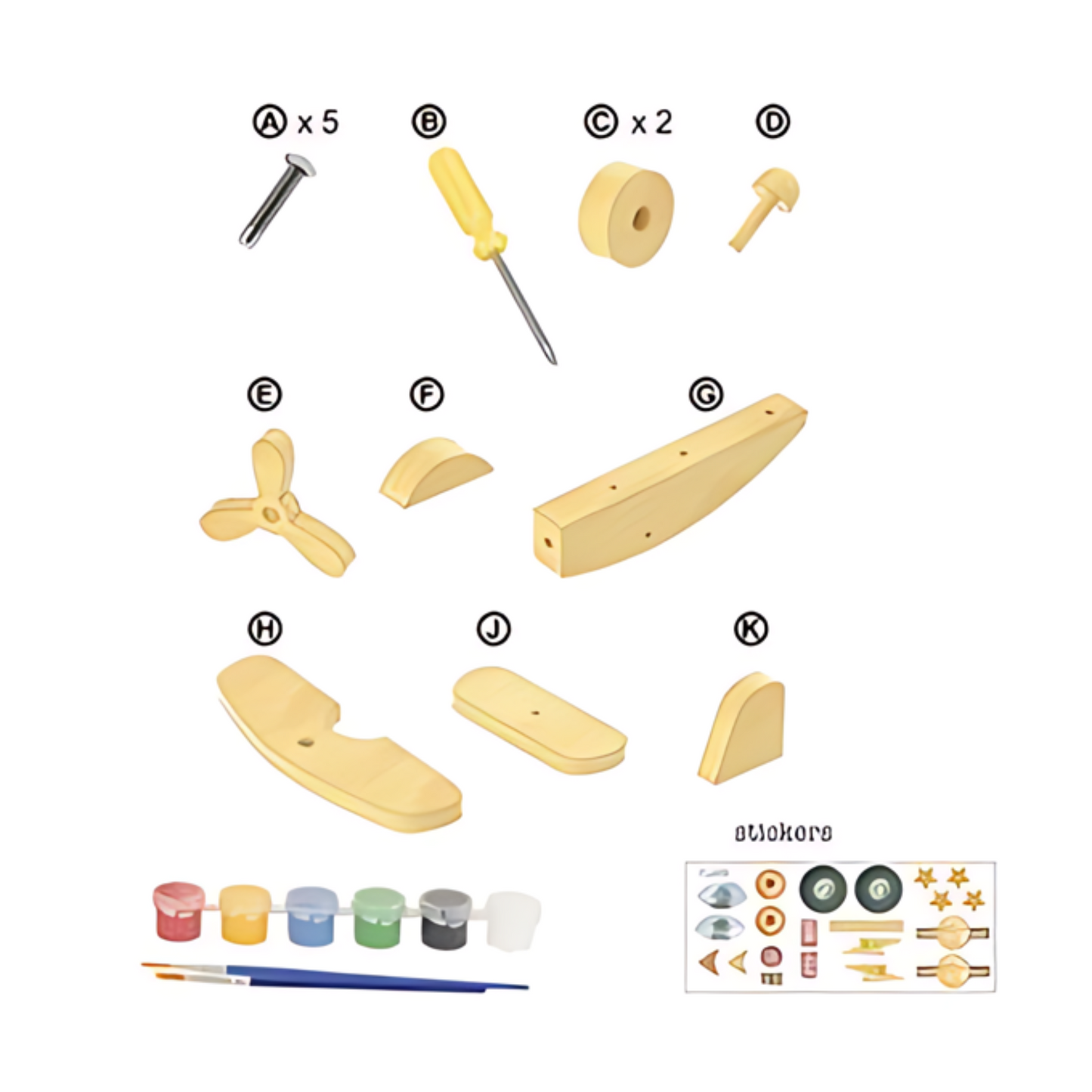 Avion en bois a monter et peindre - Egmont Toys