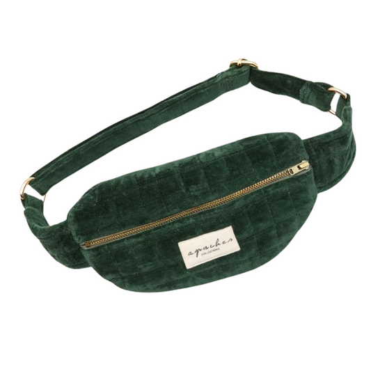 Mini Sac Banane Kela - Velours Lisse Forest - Apaches