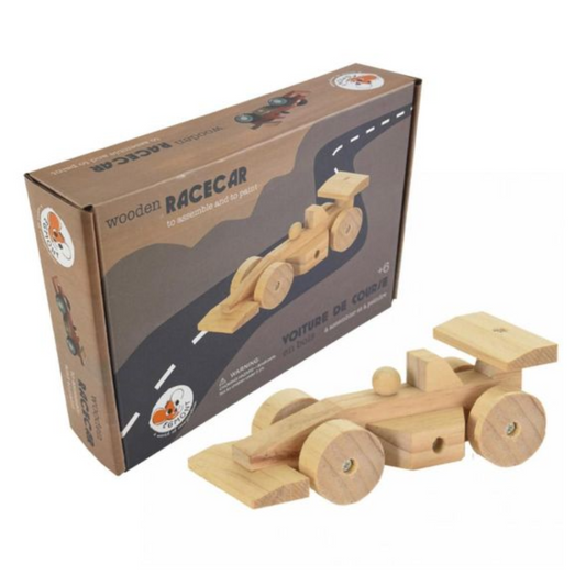 Voiture de course en bois à monter et peindre - Egmont Toys