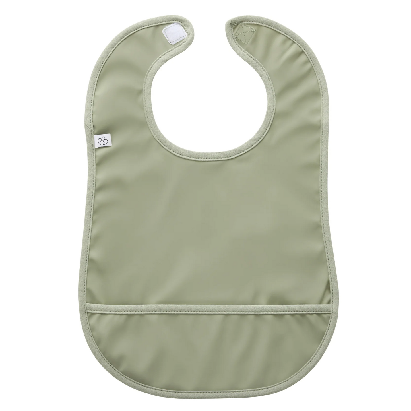 Bavoir en tissu imperméable souple - Sauge - BB&Co