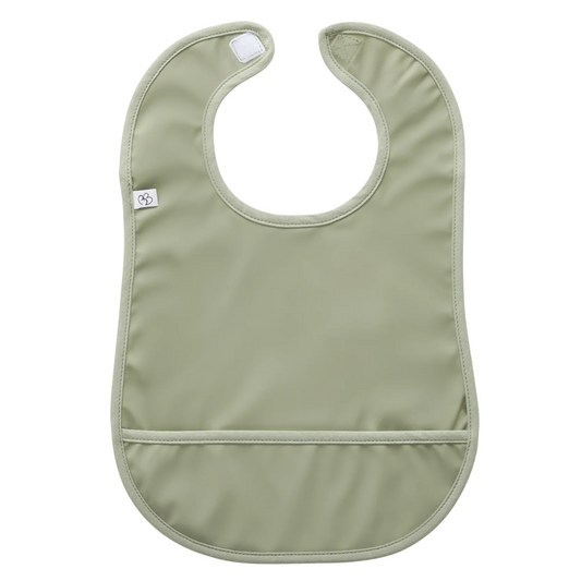 Bavoir en tissu imperméable souple - Sauge - BB&Co