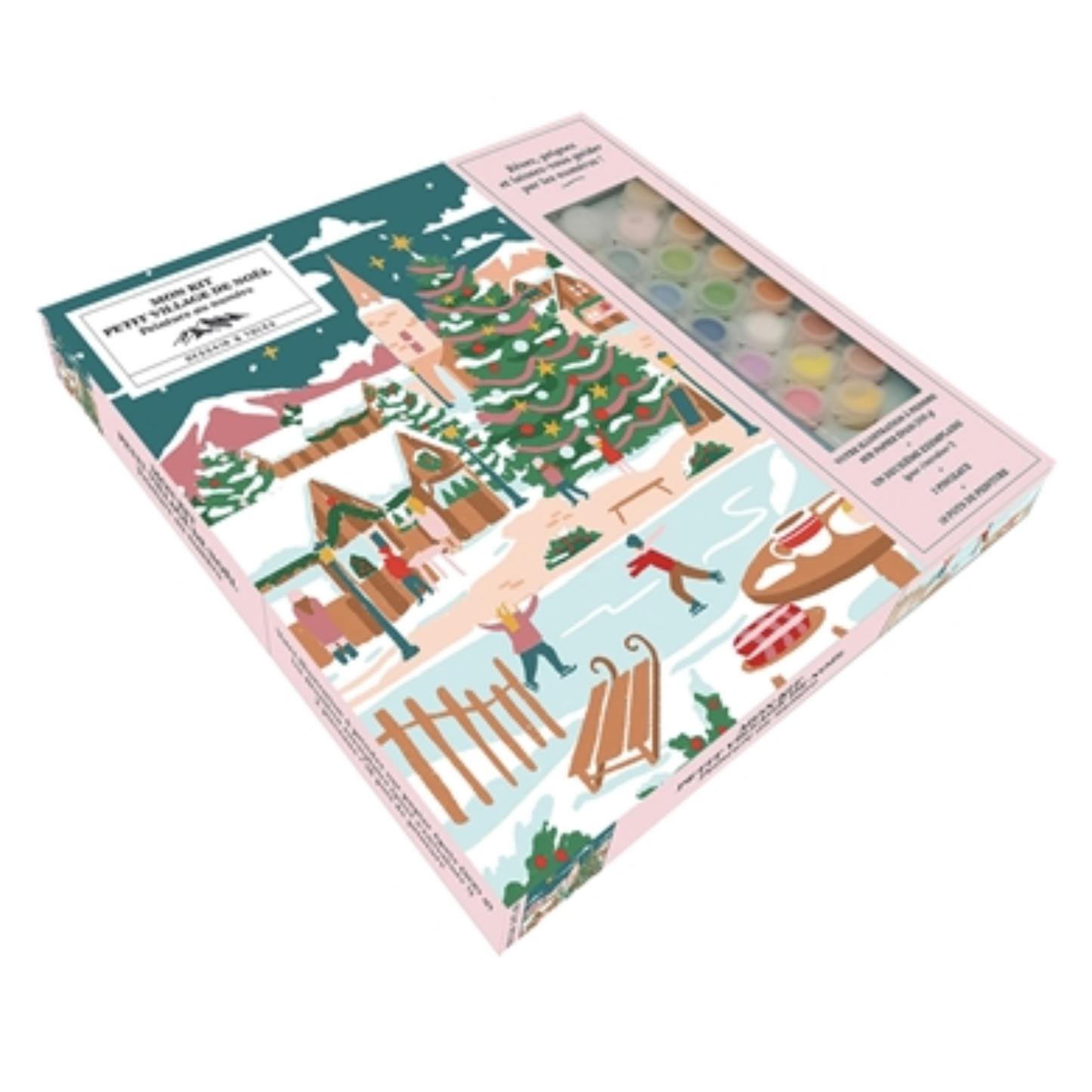 Mon kit le petit village de Noël : peinture au numéro