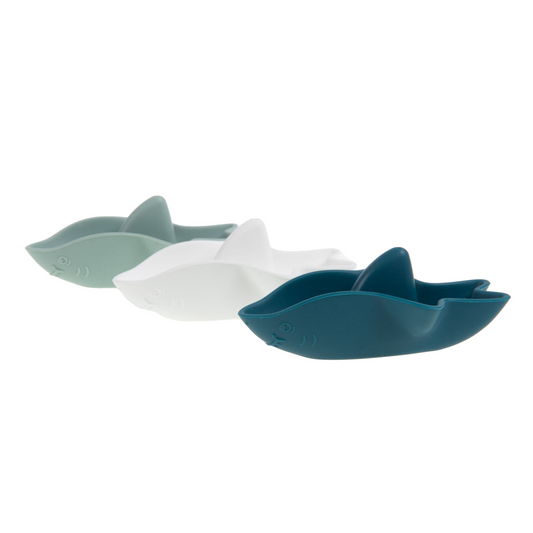 Lot de 3 jouets bain requins en silicone