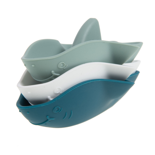 Lot de 3 jouets bain requins en silicone