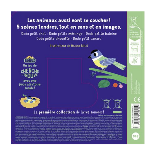 Livre sonore - Chut... au dodo