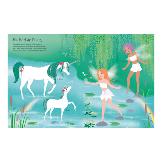 Cahier de gommettes - Les licornes et les sirènes : Ma collection "J'habille mes amies"