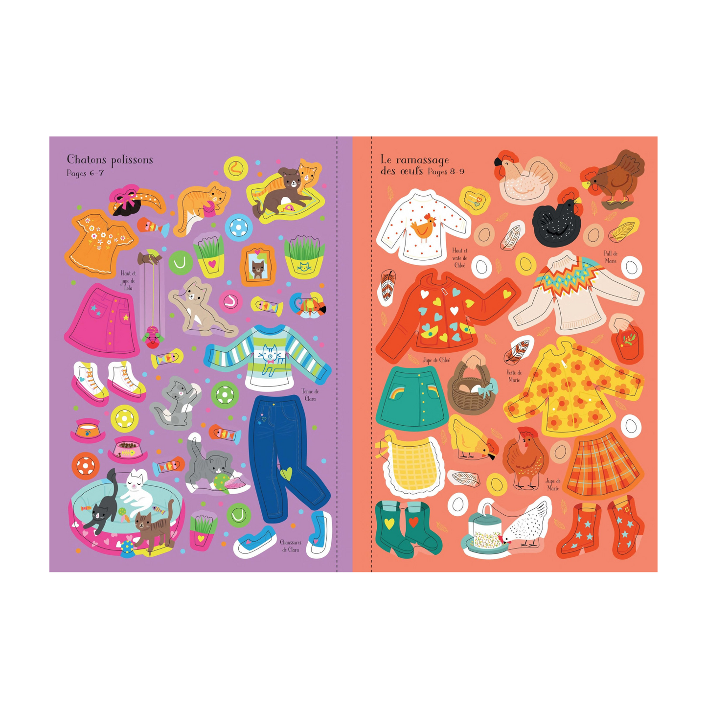 Cahier de gommettes - Les animaux de compagnie : Ma petite collection "J'habille mes amies"