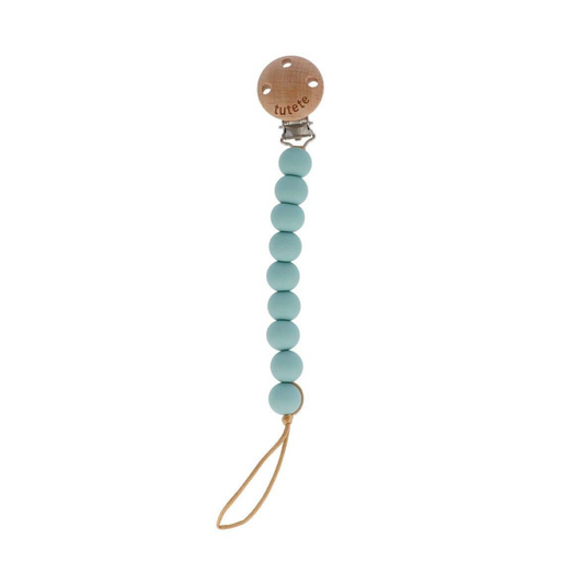 Attache-tétine en silicone aqua pur