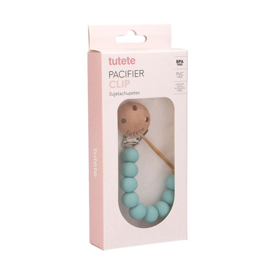 Attache-tétine en silicone aqua pur