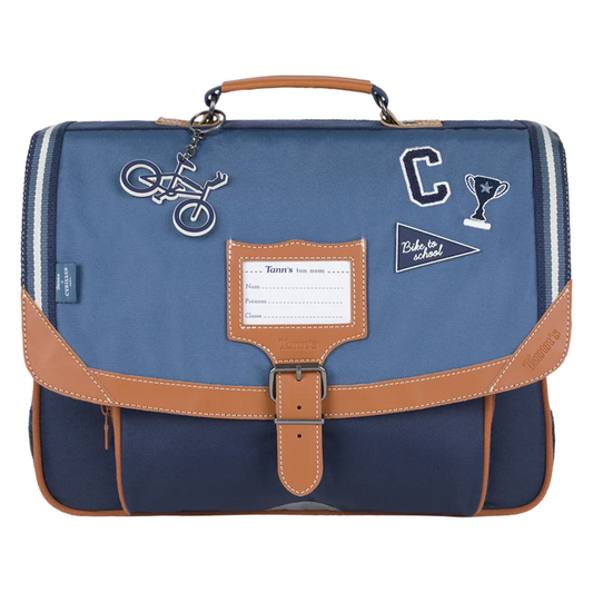 Tann's x Cyrillus - Cartable Clément bleu - 38cm