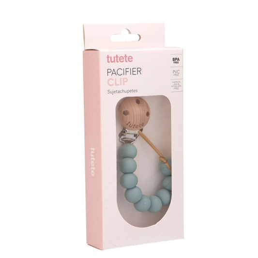 Attache-tétine en silicone sauge pur