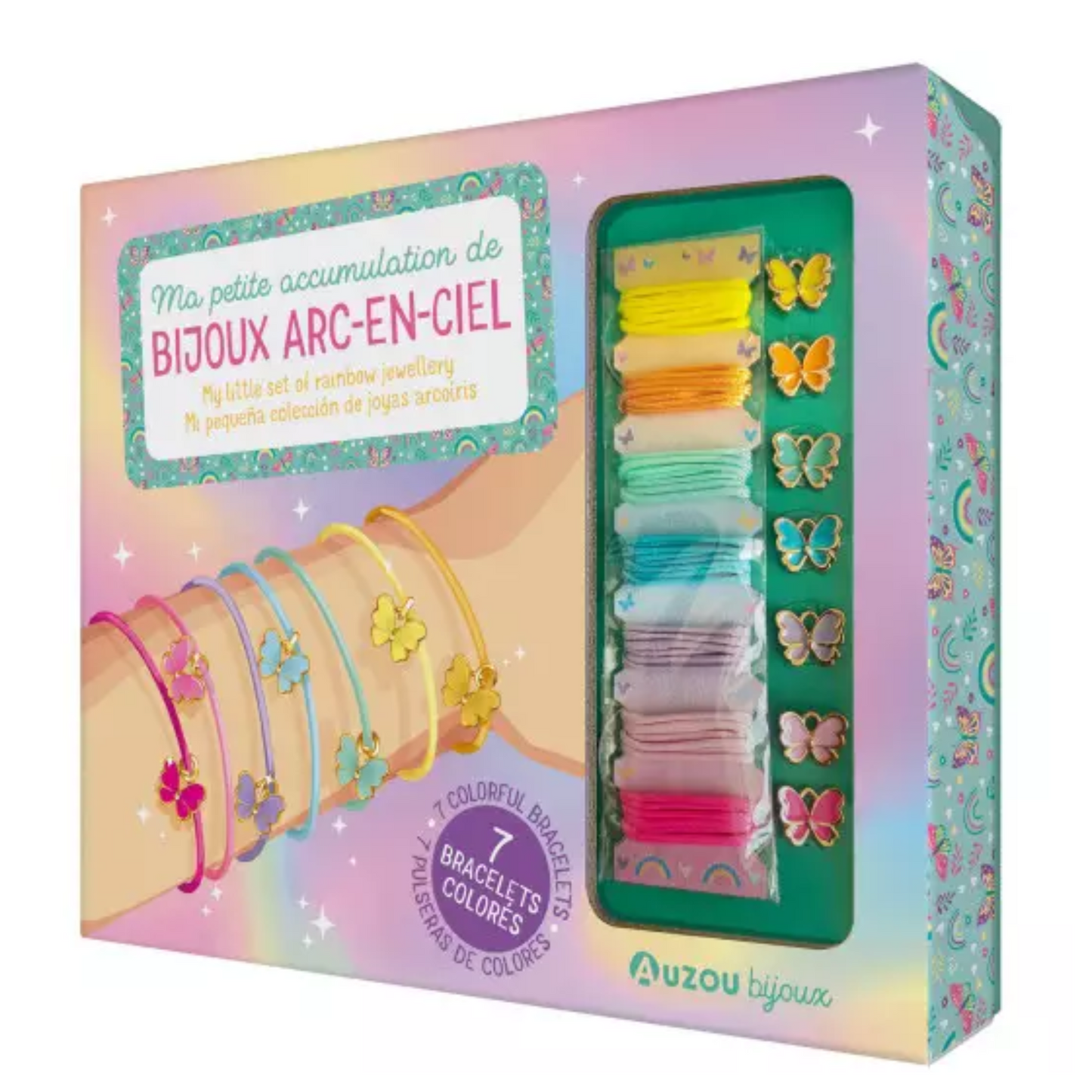 Ma petite accumulation de bijoux arc-en-ciel - Coffret DIY - Auzou
