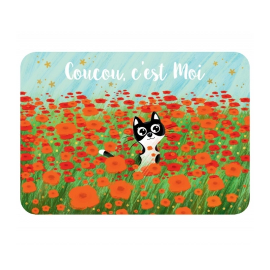 Carte postale - Coucou c'est moi chat
