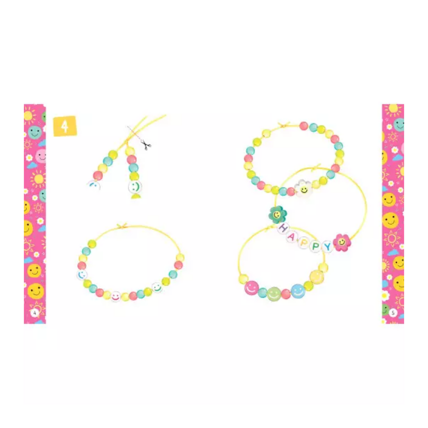 Mes bracelets du bonheur : 5 bracelets colorés - Coffret DIY - Auzou