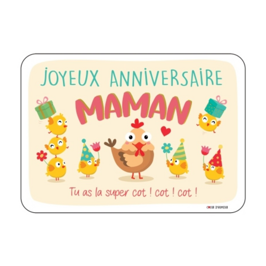 Carte postale - Joyeux anniversaire Maman