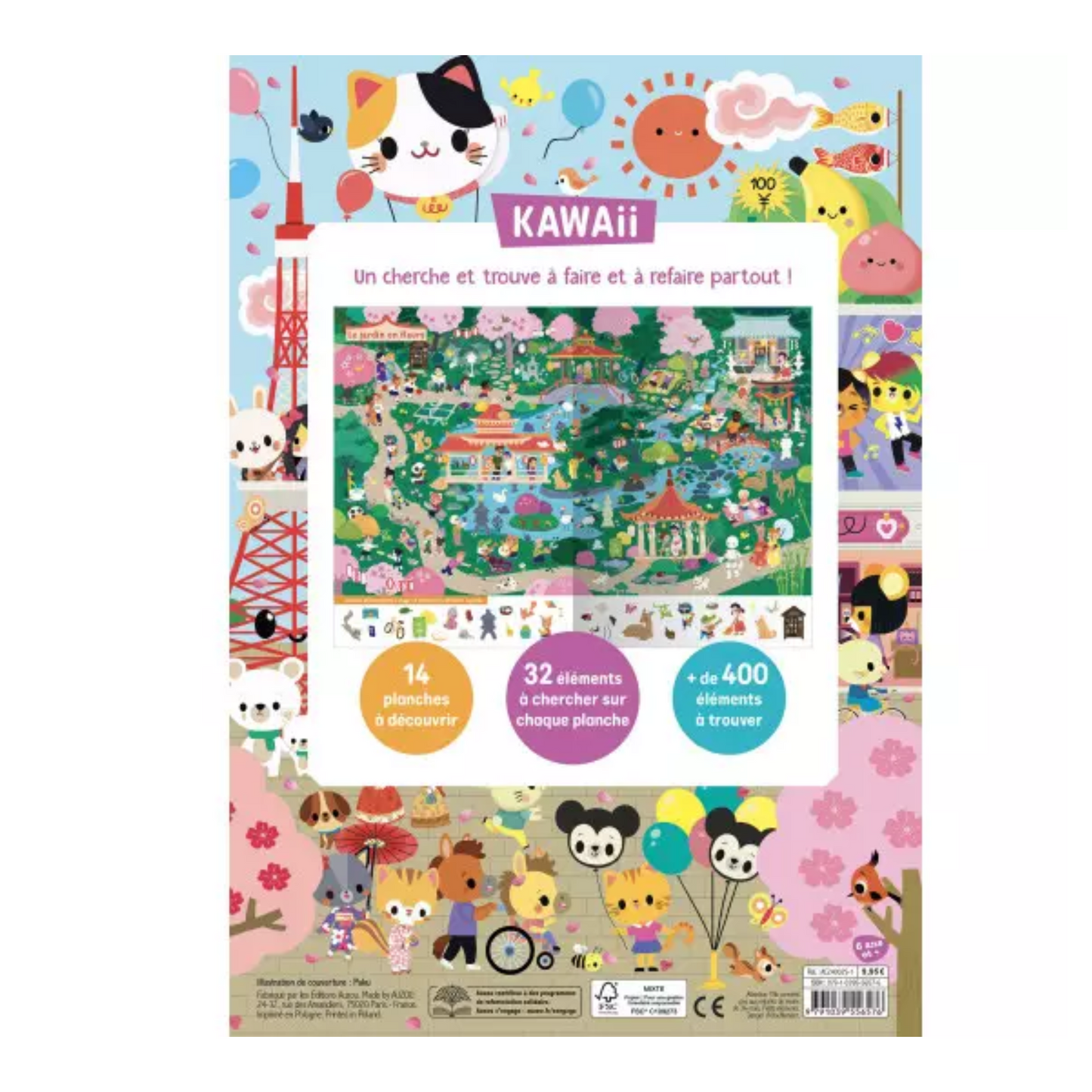 Cherche et trouve kawaii : + de 400 éléments à trouver