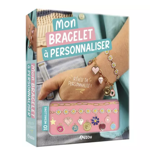 Mon bracelet à personnaliser : 10 médaillons - Coffret DIY - Auzou