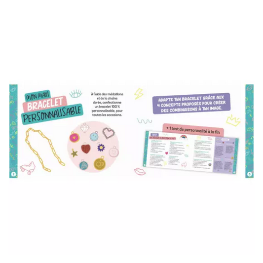 Mon bracelet à personnaliser : 10 médaillons - Coffret DIY - Auzou
