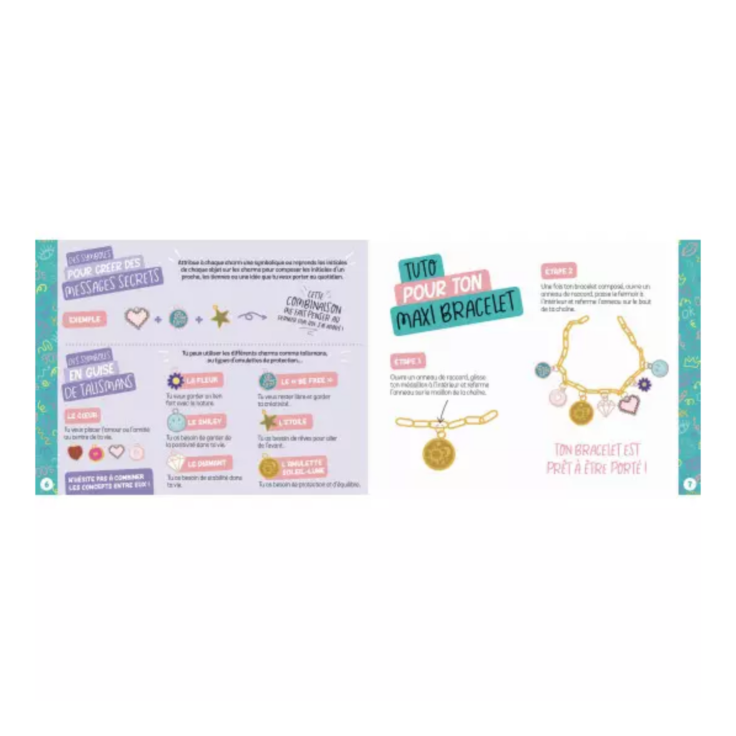 Mon bracelet à personnaliser : 10 médaillons - Coffret DIY - Auzou