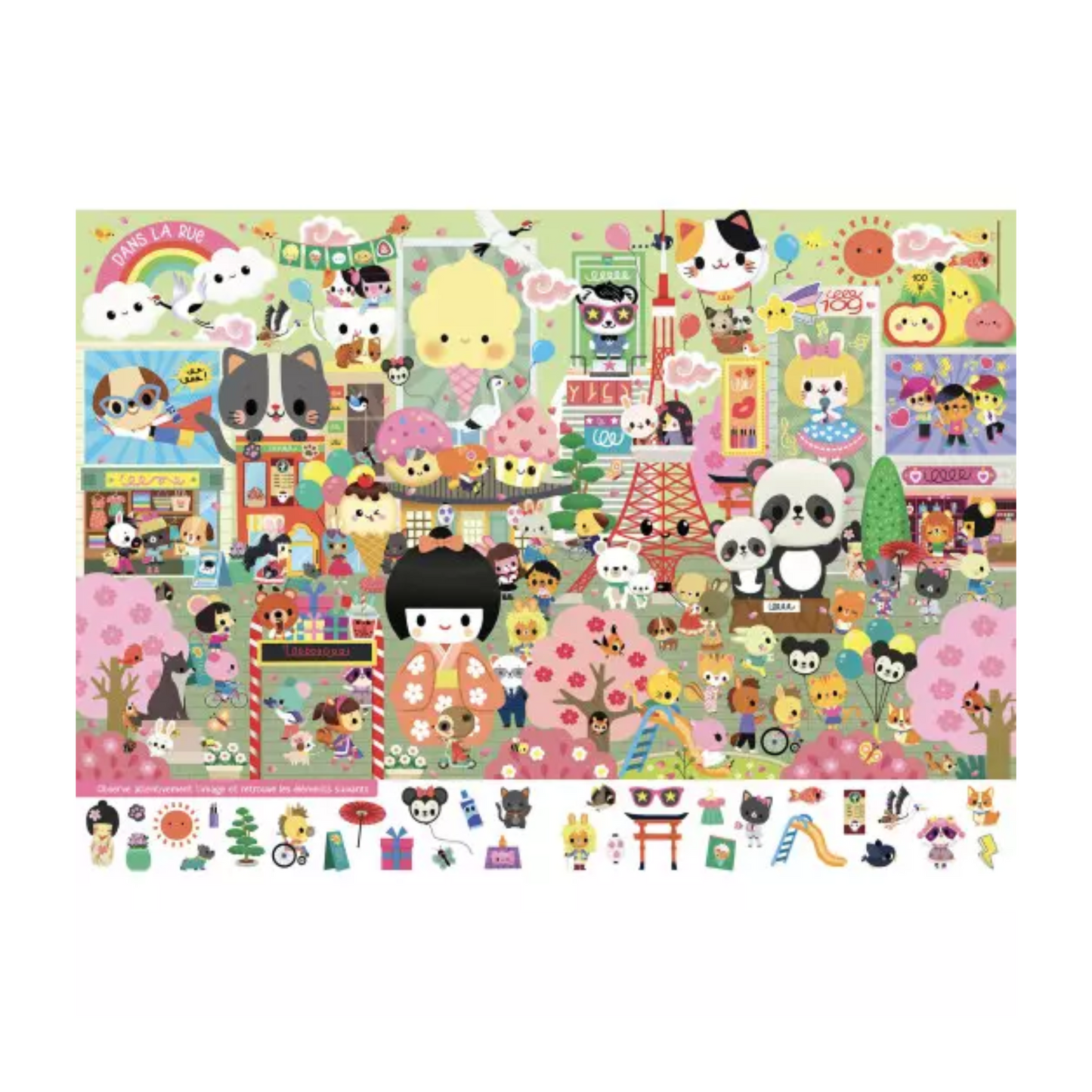 Cherche et trouve kawaii : + de 400 éléments à trouver