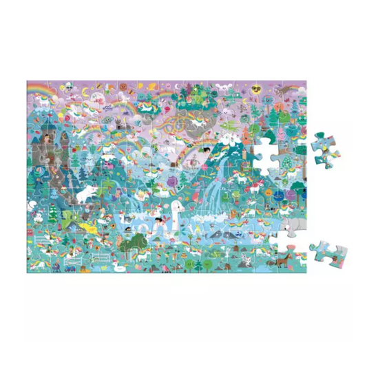 Puzzle cherche et trouve : licornes - 100 pièces