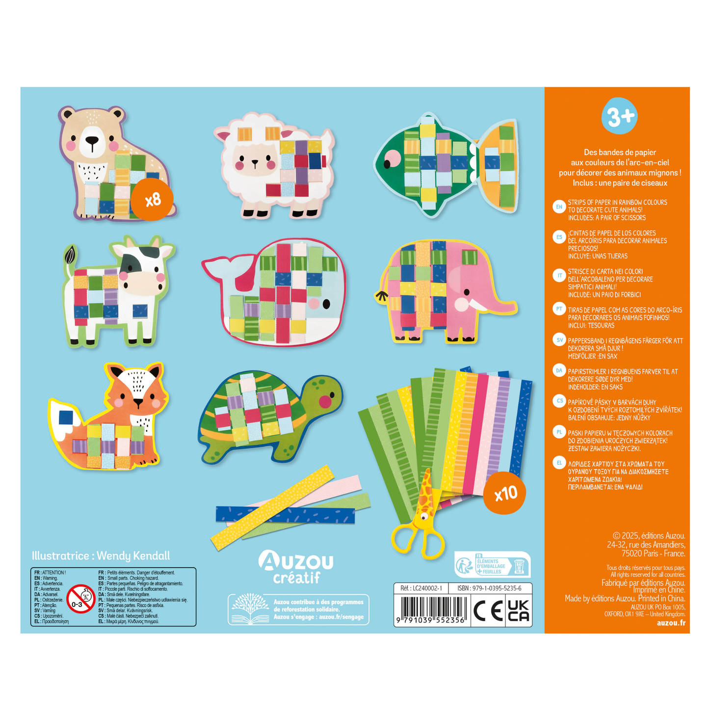 Je découpe et je crée : 8 animaux - Coffret DIY - Auzou