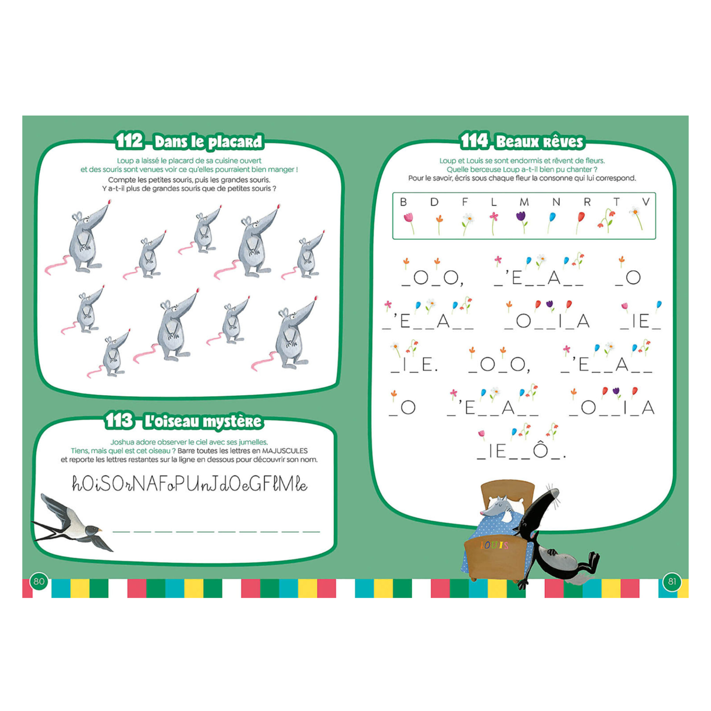 125 jeux avec Loup pour s'amuser en vacances - De la GS vers le CP - Langage, graphisme, maths, découverte du monde - Auzou