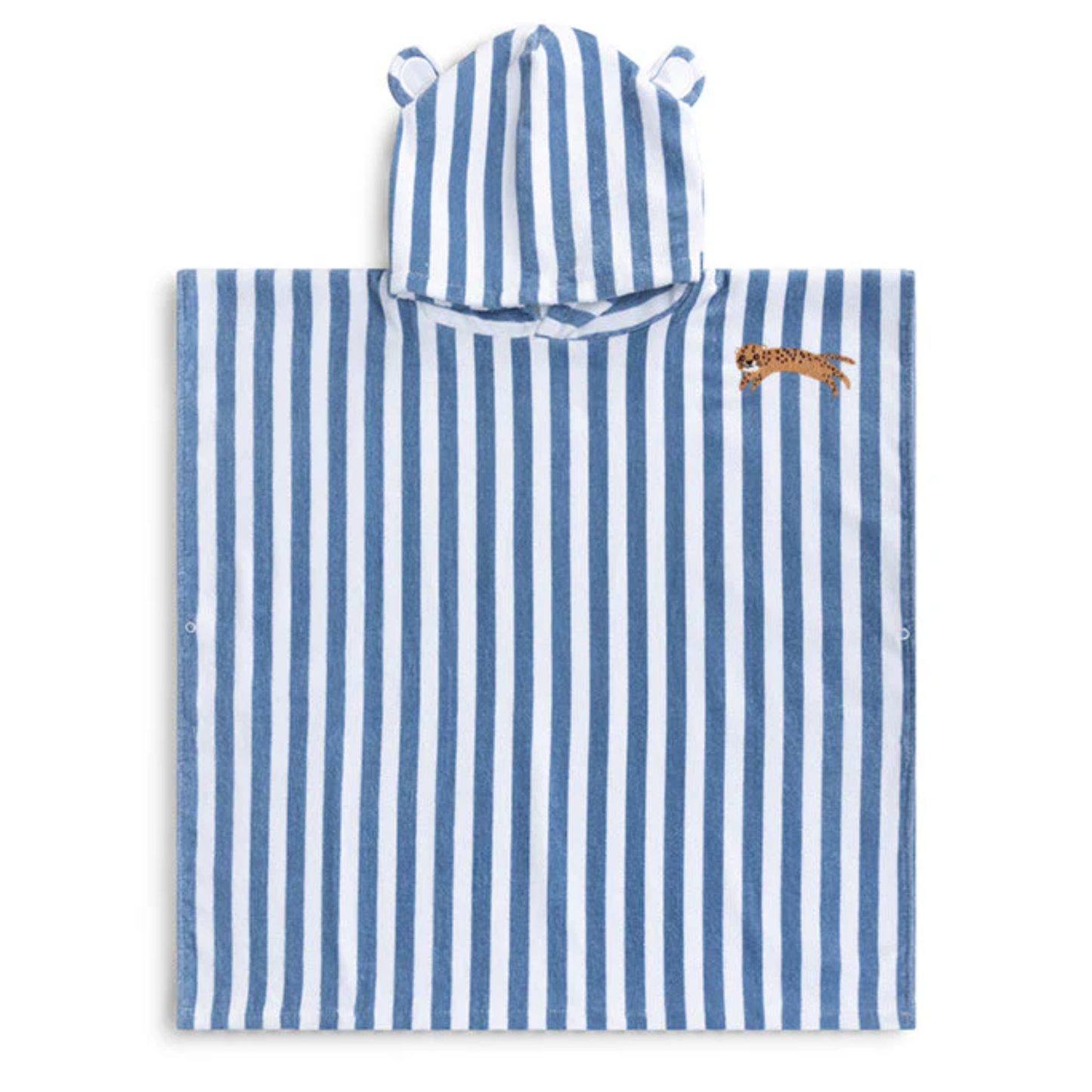 Poncho de plage - Imprimé léopard rayures bleues - Swim Essentials