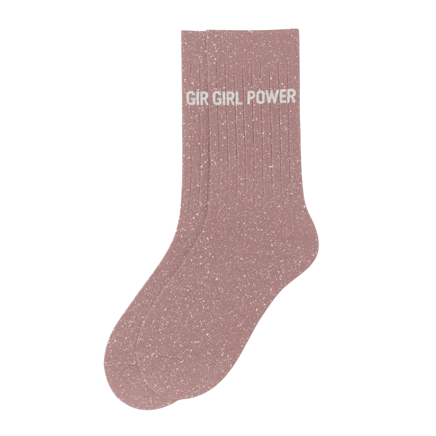 Chaussettes à paillettes "Girl Power" Rose Gold - Woom