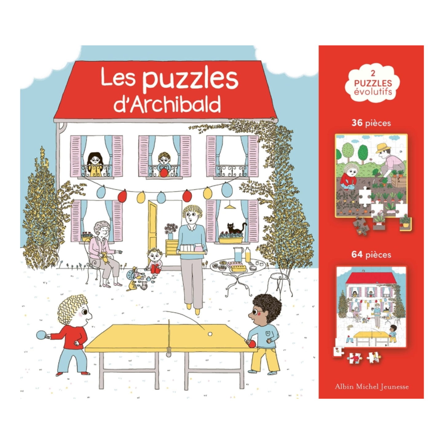 Lot de 2 puzzles - 36 et 64 pièces - Archibald