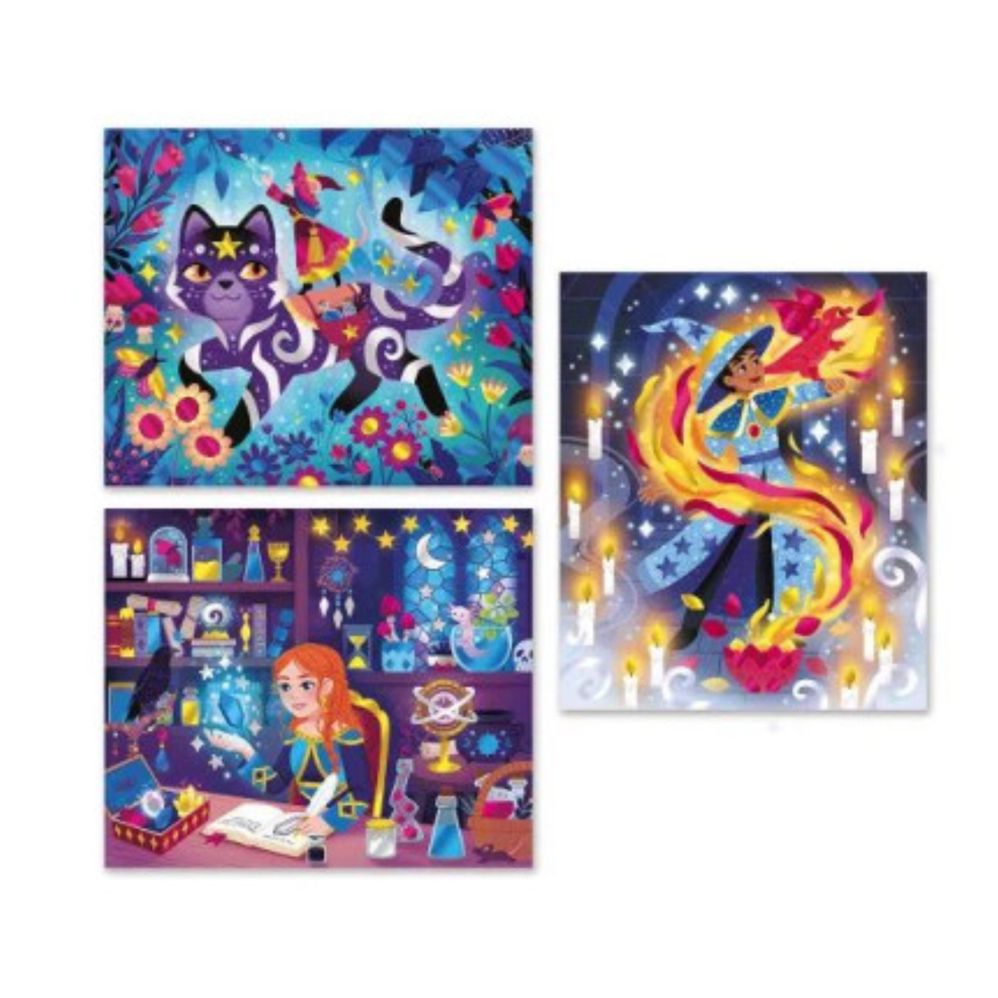 Lot de 3 tableaux à métalliser - Magic school - Janod