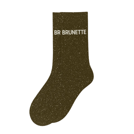 Chaussettes à paillettes "Brunette" Kaki - Woom
