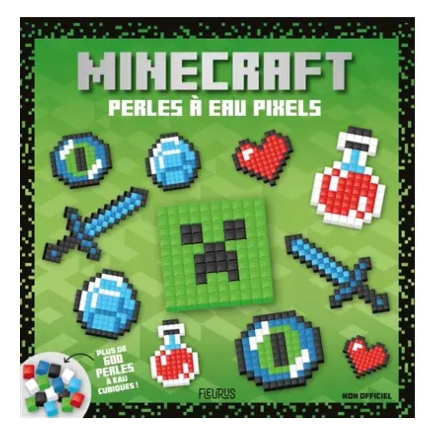 Minecraft en perles à eau - Coffret DIY - Fleurus