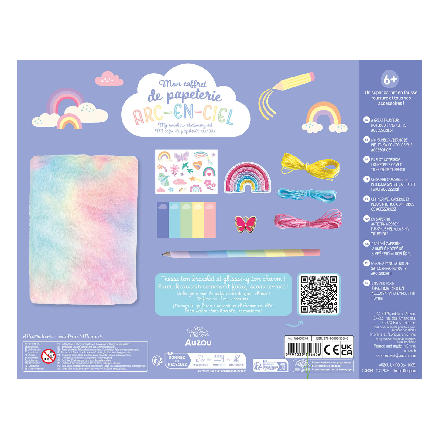 Mon coffret papeterie arc-en-ciel - Auzou