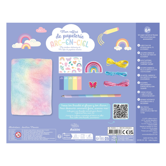Mon coffret papeterie arc-en-ciel - Auzou