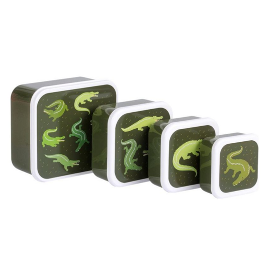 Lot de 4 boîtes à goûter Croco - A little lovely company