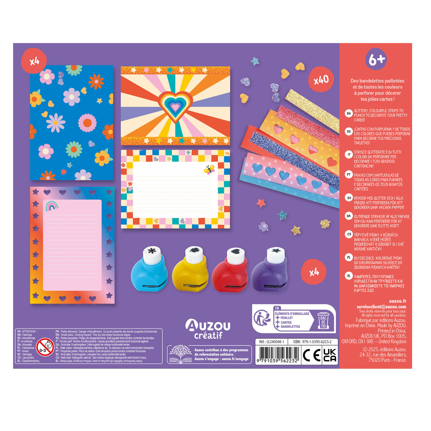 Mes mini perforatrices : 40 bandelettes à perforer - Coffret DIY - Auzou