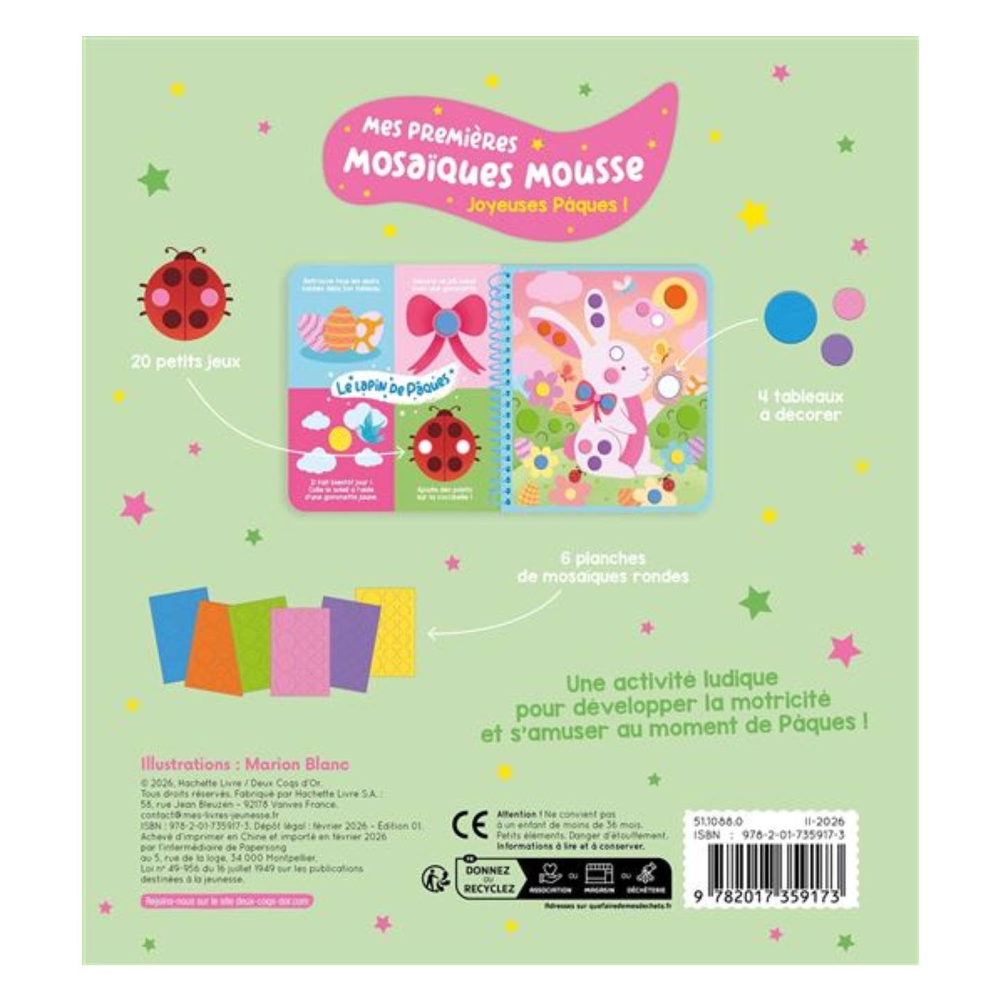 Mes premières mosaïques mousse Joyeuses Pâques !