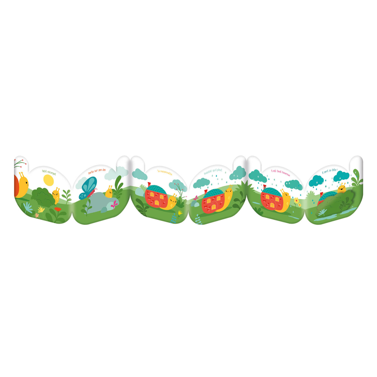 Comptines tissu accordéon - Petit escargot - Auzou