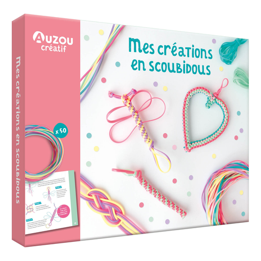 Mes créations en scoubidous - Coffret DIY - Auzou