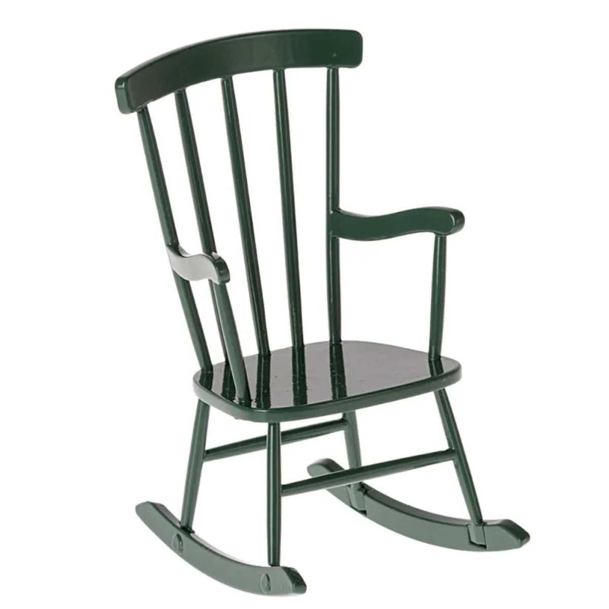 Maileg - Chaise à Bascule Miniature pour Souris - Vert Foncé